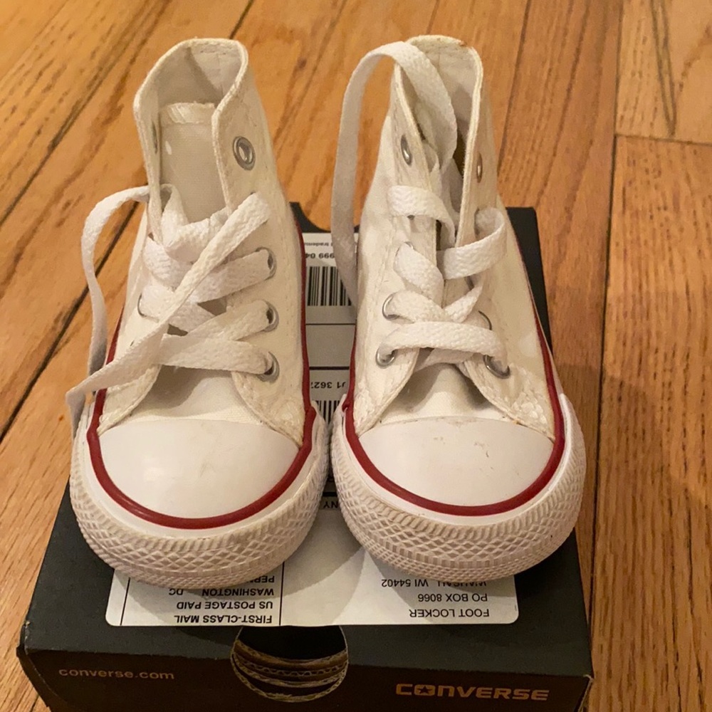 White Hightop converse (toddler)